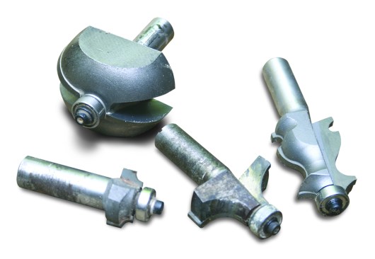 Figure 6. Profile bits shape material into quarter rounds, ogees, angles, and pretty much any pattern you can imagine. 