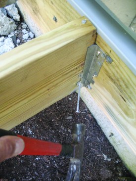 Figure 2. Use the proper nails — at least 3 inches long by .148-inch diameter — for “shear-nailed” joist hangers.