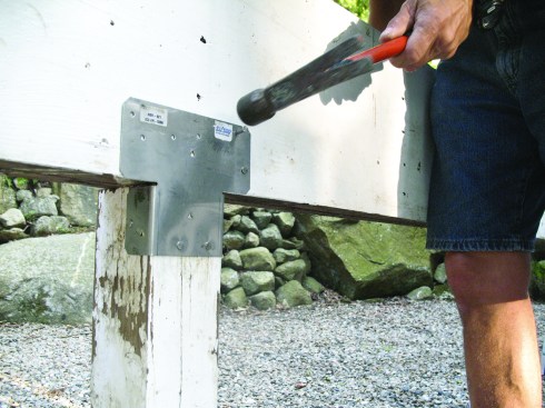 Figure 12. Retrofit post caps allow existing work to easily be brought up to current requirements. 