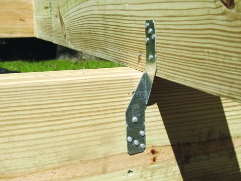 Figure 13. Hurricane ties make a fast and easy connection that adds significant uplift resistance. 