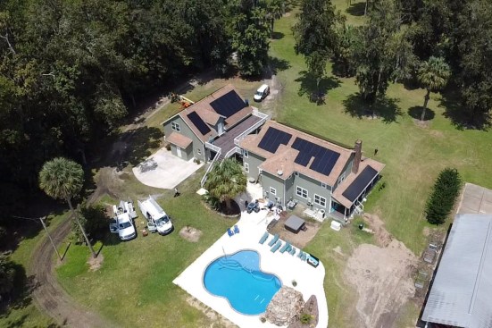 For this project in southeast Ocala, Florida, Solar Trek installed a solar array and a propane-fueled standby generator to keep the home powered when the solar panels are unable to operate.