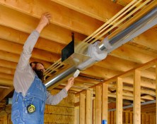 Inverter-driven heat pumps can function with conventional ductwork to move air where it’s needed and to match the comfort requirements that customers expect. Smooth-wall ducts and all connections sealed with mastic will ensure efficient delivery of supply air.