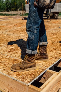 Thorogood 8-inch Moc Toe Safety features Goodyear Storm Welt construction. This type of boot provides a good water seal where the sole is stitched to the boot’s upper. The author’s co-worker has found these boots to be comfortable, as well.