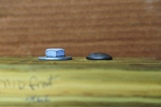 Cap head is thinner than a hex-head bolt.