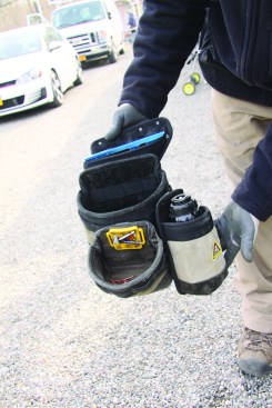A nail pouch modified with a magnetic bit holder
