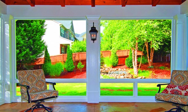 or a low-slope shed roof is a good design solution.