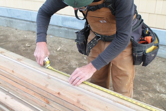 You don’t need a pencil to mark cuts that don’t have to be perfectly square and a precise length, such as when you’re furring out a ceiling or wall with 1x3 strapping for drywall. For longer lengths, just pull a tape and mark the cut with the corner of the tape measure.