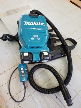 The Makita XCV10ZX Backpack Vacuum has 36 volts of dust-gathering power.