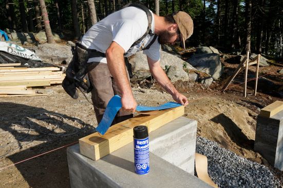 The crew places concrete and frames up stemwalls.