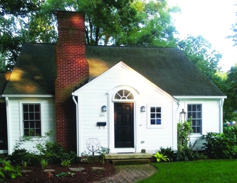 To expand the original front entry, the author removed its concrete slab deck.