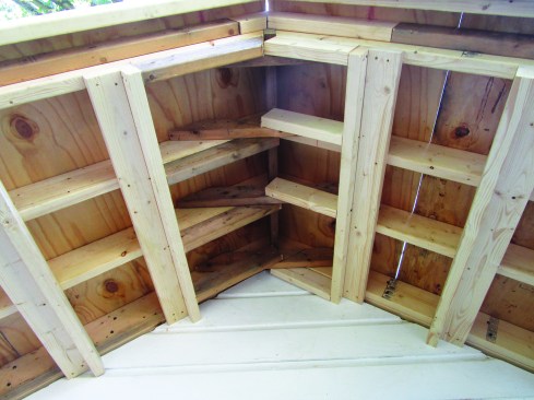 The author fastened collar ties to the rafters and ridge with structural screws.