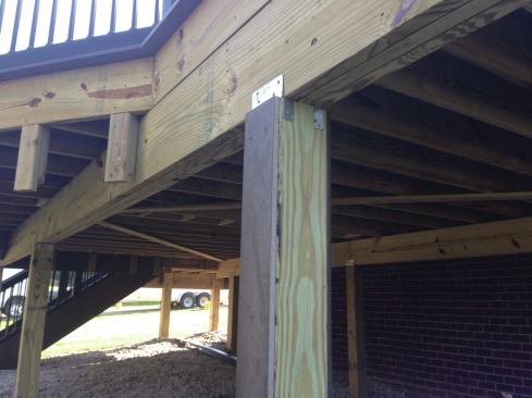 Posts can usually be clad with standard 1x6 and 1x8 trim, but check post dimensions first. Often, at least one face of a 6x6 post measures more than 5 1/2 inches wide.