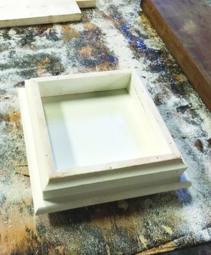 ... the sleeve bases and cap trim were sized to fit snugly over the post sleeves.