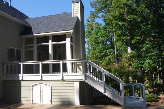 Here PVC was used to trim the area below this water-tight deck, including the exterior storage doors. 