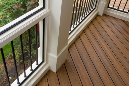 On porches, the author uses PVC for a wide range of applications, including base board, chair rail, sill plate wraps, and wrapped columns. 