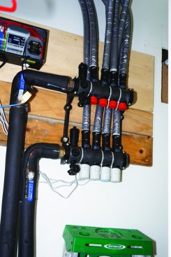 A manifold allows the system to be zoned room by room.