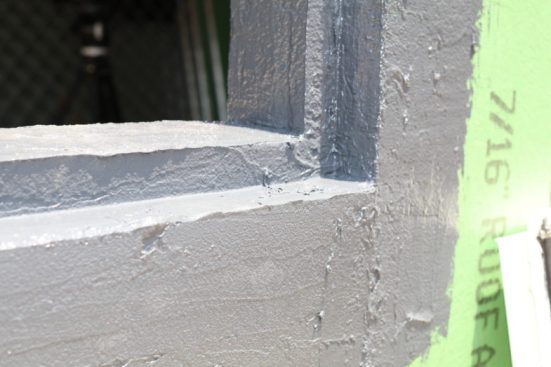 The rough opening with zip liquid flash is now ready for the window install.