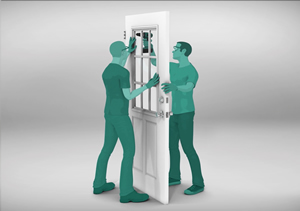 2. Have your partner hold the outside frame in place and remove the inner frame.