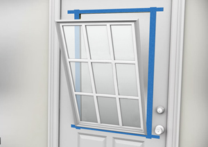 4. Cautiously remove the existing door glass. Scrape any excess caulk and dirt from the door openings.
