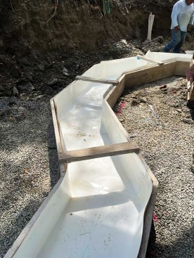 Footing forms were lined with GCP Preprufe waterproofing membrane prior to the pour.