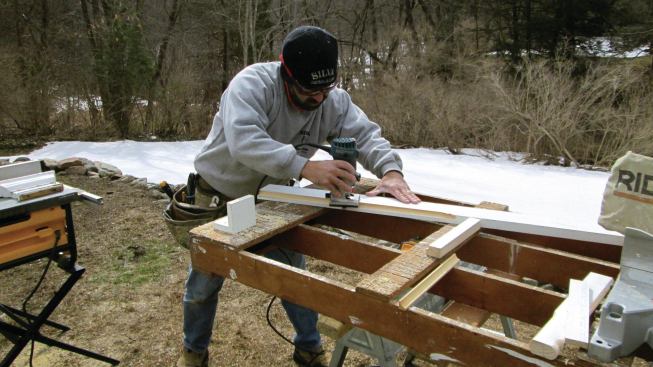 Because these profiles were pretty simple, I just routed the edges, using bearing-guided bits.