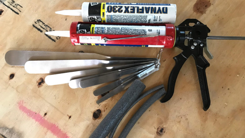 The array of tools and materials my crew uses to air-seal windows: It's not a huge investment, but surprisingly few builders have much more than a low-cost caulk gun in their truck.