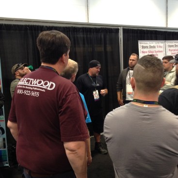 Using social media, Jason Russell summoned a crowd of followers out of thin air on the show floor.