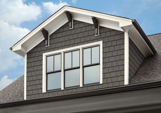 Derby Building Products has added graphite to the range of colors available for its Tando Signature Stain shake cladding collection.
