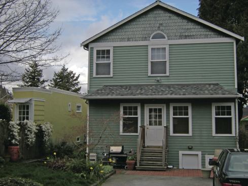 This spite house in Seattle’s Montlake neighborhood is a compact 15 feet wide across the front, but tapers to less than 5 feet wide at the back, as shown here (yellow house at far left). Enter the geographical coordinates 47°38'19"N, 122°18'5.5"W into the Google Earth search box to see its peculiar wedge-shaped outline from above.