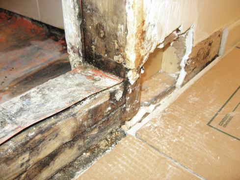 Shower curbs are typically framed with wood, which shrinks and expands with changes in humidity, putting stress on grout lines and often causing them to crack.  