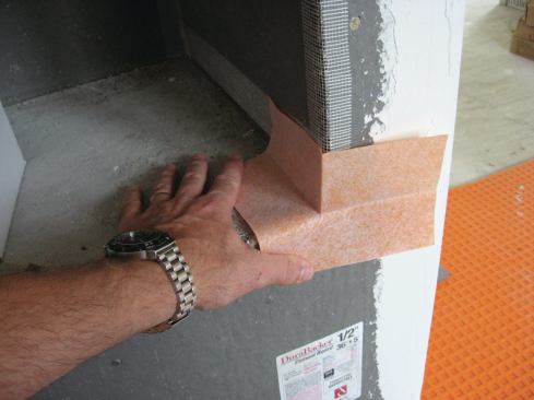 Preformed corners provide complete coverage at outside corners.