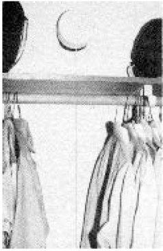 What looks like a closet light is actually a through-the-wall fresh air
inlet. The pull cord opens the vent as needed for intake control.