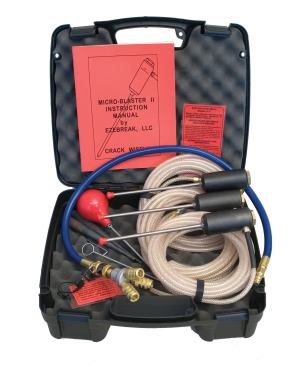 In addition to the three-head kit shown here, the manufacturer also offers an air-operated single-head kit, as well as a lower-cost single-head kit that’s activated with a pull cord.