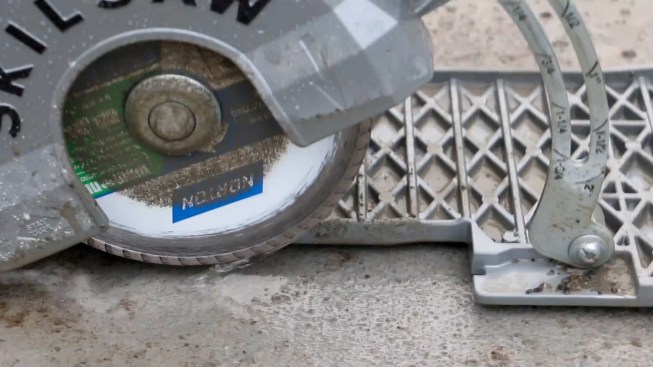 Two-inch depth of cut from the 7-inch blade is nice. We had no problem cutting material at 1 ½-inch depth. Abundant power. 