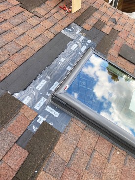 This extra layer of self-adhered flashing offers additional protection against snow that might pile up against the curb or water that might be blown underneath the shingles by the wind.