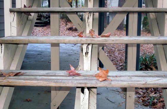Stairs that are higher than 30-inches off the ground are subject to the same guidelines as railings, which means that open risers that permit a 4-inch dia. sphere to are greater than