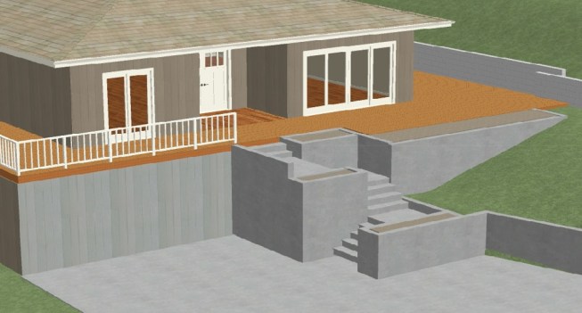 The author used a CAD program to flesh out the design and provide accurate working plans for the concrete contractor.