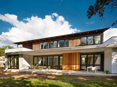 Here’s the finished house. The stucco is an integral color (meaning no paint) by LaHabra. The air gap behind the stucco will ensure a couple of generations of durability. This home was designed by Nick Deaver, AIA, and built by Risinger & Co.