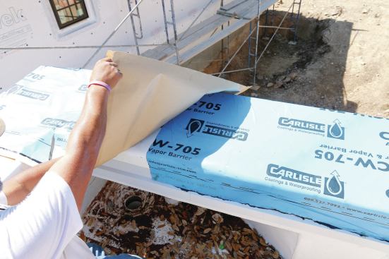 Overlap sheets of flashing by 6 to 8 inches.