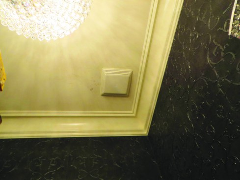 The ceiling near this bath fan had a persistent mildew problem.