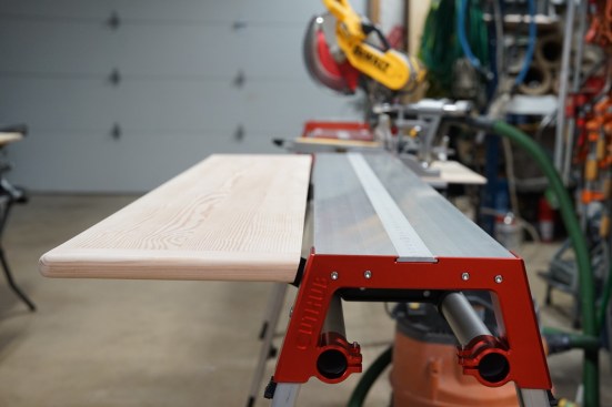 Side support on the miter saw wings. 
