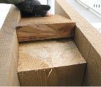 Figure 8. Cap blocks protect the posts’ end grain from water.