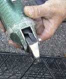 Figure 3. A pneumatic side cutter makes quick work of cutting heavy wire.