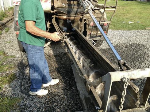 Cleanup is easy because only the mixing auger needs to be hosed clean.