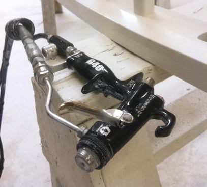 The G40 gun that comes with the Graco rig is HVLP-rated.