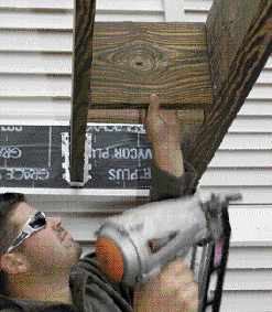 Figure 12. The last step in framing is installing blocking for items such as benches, decking patterns, or planters.