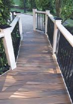 Figure 5. Extending a walkway through a garden ties the deck to the landscape.