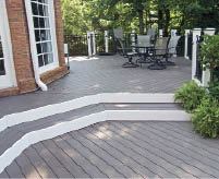 Figure 6. Building transitional steps one board wider makes them more noticeable and provides ample space for seating.