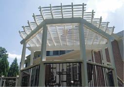 Figure 7. Not only does a pergola provide shade, it also jazzes up any deck.