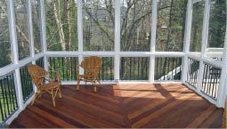 Figure 9. A simple porch adds a wow factor to a deck.